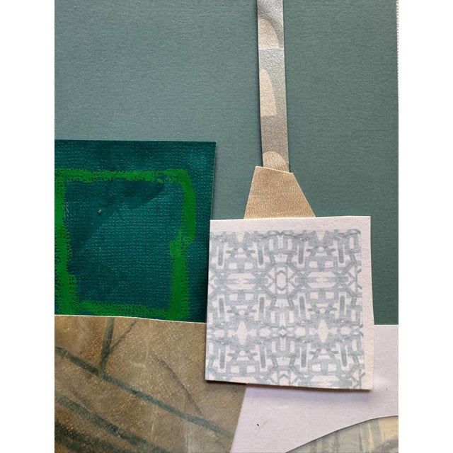 Blue "Pop Music 12" Original Mixed-Media Collage on Paper by Zac Woodiel For Sale - Image 8 of 9