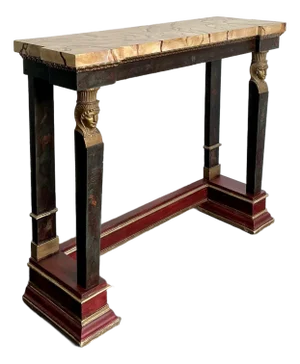 Vintage Regency Faux Finished Empire Console Table