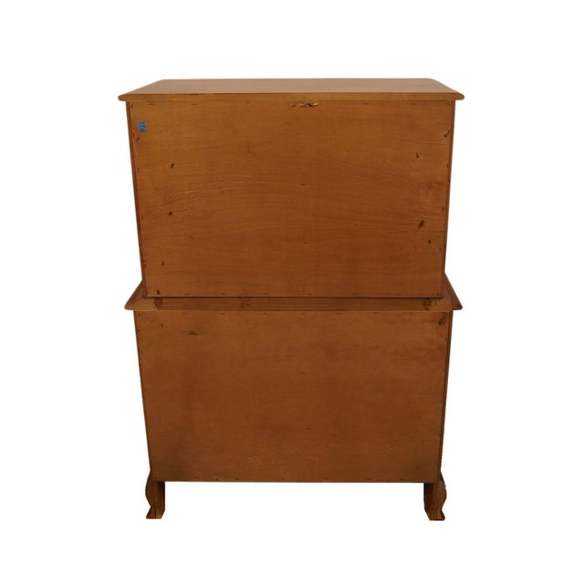 Sumter Cabinet Solid Hard Rock Maple Colonial Early American 36" Chest on Chest For Sale - Image 10 of 11