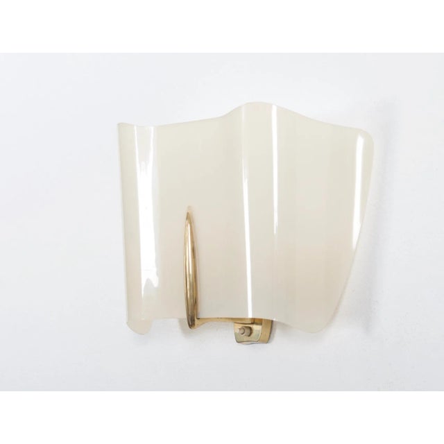 Mid-Century Alraune Brass and Acrylic Glass Sconce by J. T. Kalmar, 1950s For Sale - Image 7 of 12