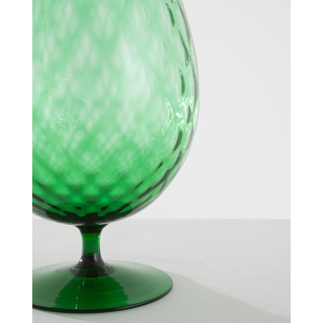 1960s Italian Green Glass Goblet For Sale In Greensboro - Image 6 of 18