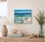 Nautical Coastal Beach Scene Original Oil Painting on Canvas, 14" X 11" Impressionist Seascape For Sale - Image 3 of 4