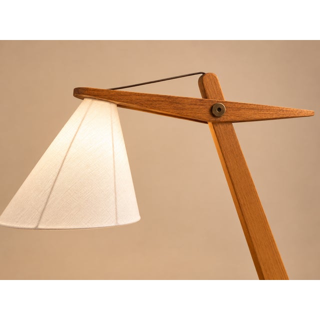 Wood Tripod Floor Lamp, Sweden, 1950 For Sale - Image 3 of 12