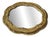 Italian Baroque Oval Gilt Gesso Woo Mirror, 1930s For Sale