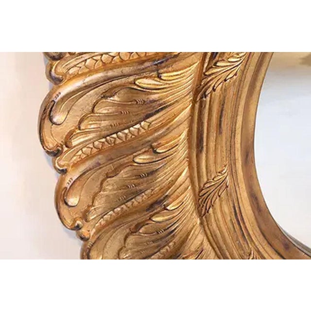 Vintage Large Scale Italian Wooden Sunburst Mirror For Sale - Image 4 of 5