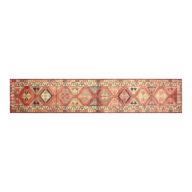 1960s Turkish Oushak Runner For Sale