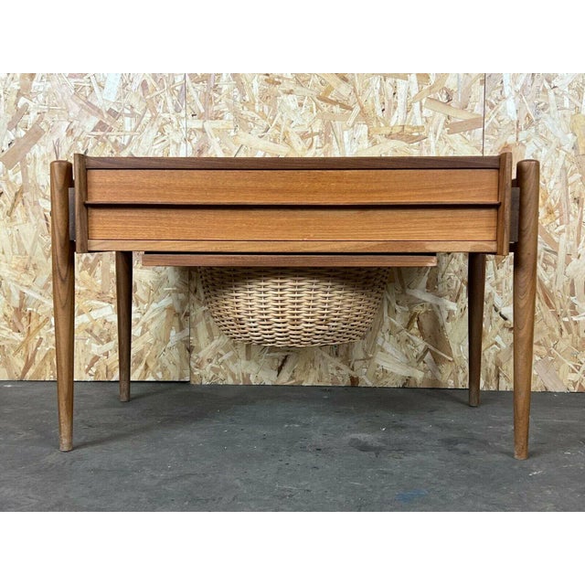 Mid-Century Danish Teak Sewing Box Side Table For Sale - Image 13 of 13