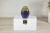 Late 20th Century Artisan Purple and Olive Green Glazed Ceramic Ovoid Vase with Drip Detail For Sale - Image 5 of 12