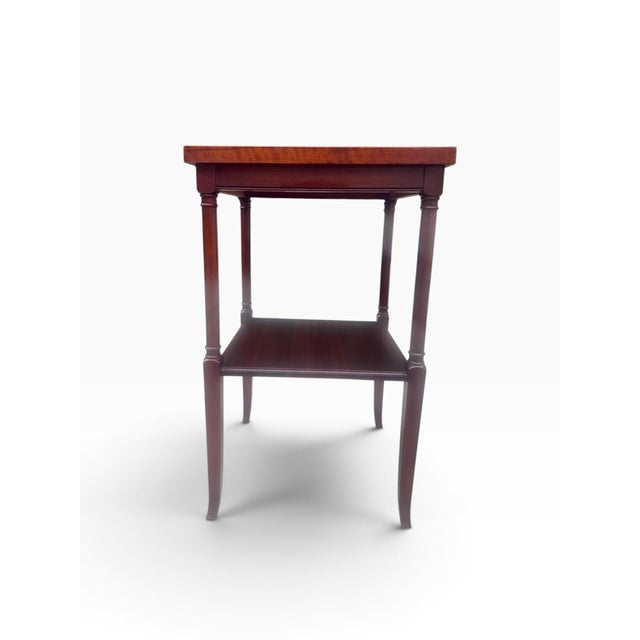 Vintage Mahogany Two-Tier Side Table With Gallery Top For Sale In Buffalo - Image 6 of 9
