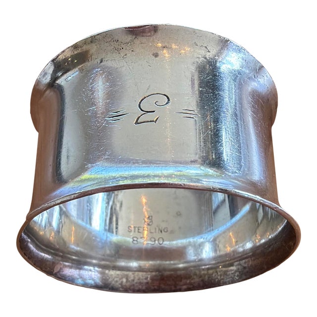 Vintage Towle Sterling Silver 36 G Napkin Ring Monogrammed 3 For Sale