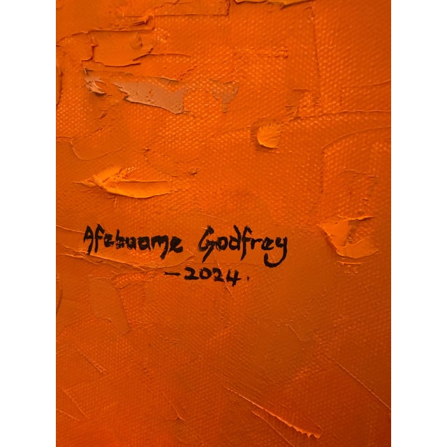 2020s The Gallop of Centuries, Oil on Canvas,Godfrey Afebuame (2024). For Sale - Image 5 of 6