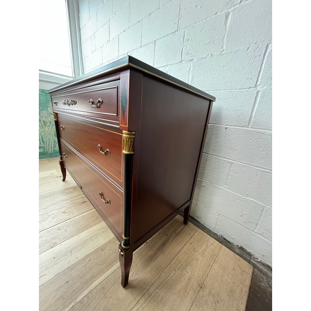 Regency RWay Dresser, Antique Wood, Elegant Design, Vintage Storage For Sale In New York - Image 6 of 12