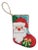Santa Embroidered Needlepoint Mini Stocking For Sale