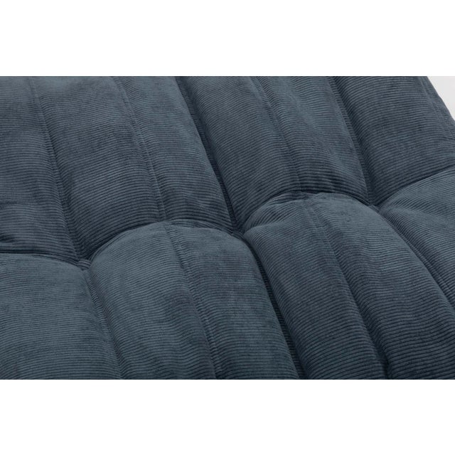 Ligne Roset Togo Lounge Chair and Pouf in Grey Corduroy by Michel Ducaroy for Ligne Roset, 1973, Set of 2 For Sale - Image 4 of 18
