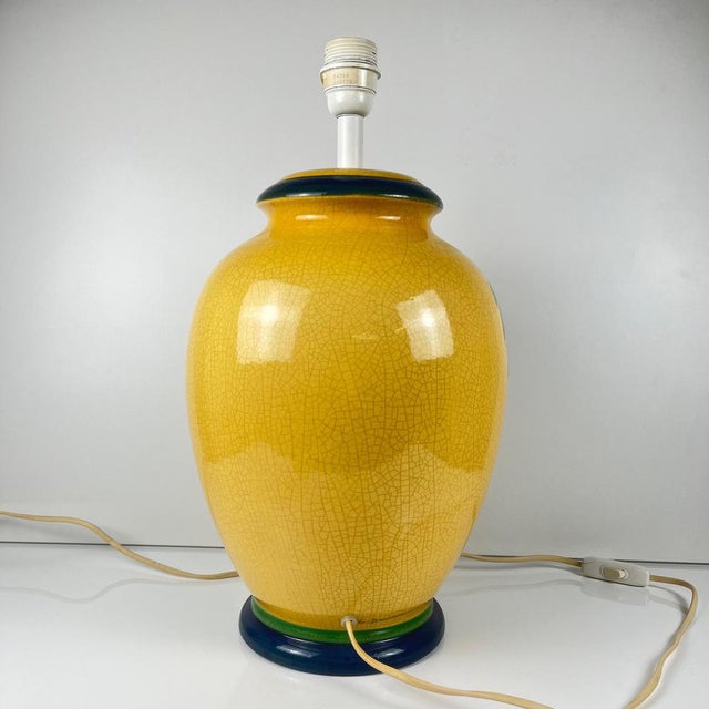 Ceramic Large Ceramic Table Lamp by L. Drimmer, 1950s-1960s For Sale - Image 7 of 16
