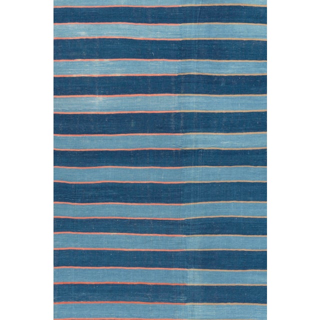 1900 - 1909 Antique Indian Dhurrie Rug 11'6 X 22' For Sale - Image 5 of 12