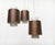 Metal Mid-Century German Space Age Triple Cascade Copper and Glass Pendant Lamp from Staff, 1960s For Sale - Image 7 of 18