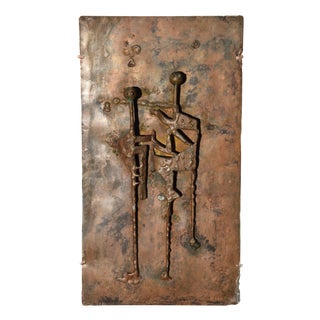 Hermann Tomada, Couple, 1970s, Copper & Metal For Sale