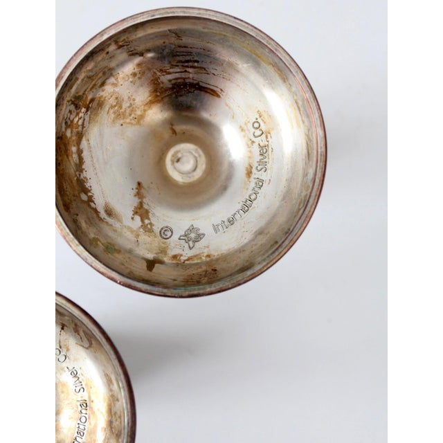 Vintage International Silver Copper Finish Candlesticks Pair For Sale - Image 4 of 9