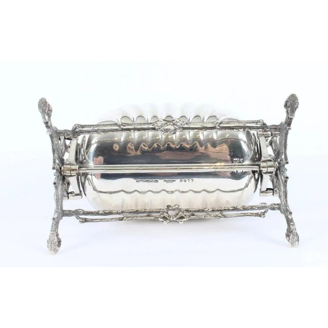 Victorian Silver Plated Shell Folding Biscuit Box by Elkington, 19th Century For Sale - Image 17 of 18