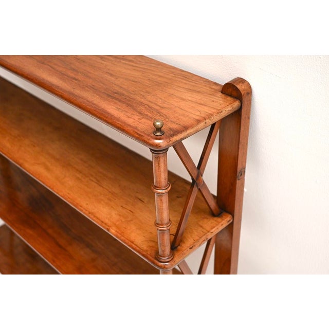 Antique Georgian Wall Mounting Bookcase in Walnut, 1800 For Sale - Image 10 of 11