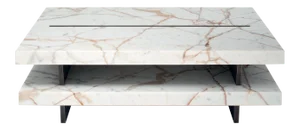 Modern Handcrafted Coffee Table in Italian Marble