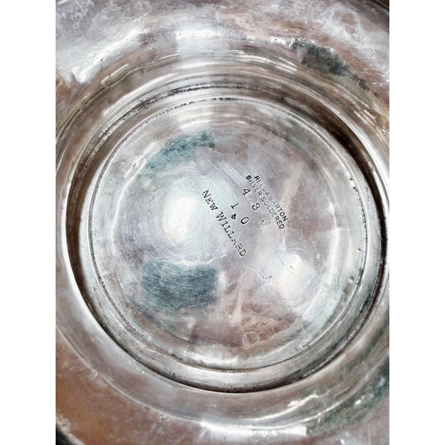 Traditional Antique Silver Plated Serving Bowl From the Willard Hotel in Wash DC For Sale - Image 3 of 6