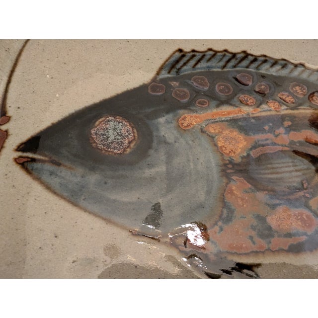 2000 - 2009 Pottery Serving Dish, Fish Motif South Africa For Sale - Image 5 of 11