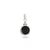 Gemstone Sterling Silver Black Star Drop Pendant With Zircons For Sale - Image 7 of 12