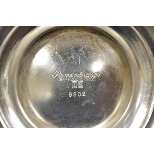 Vintage Rogers Bros Remembrance 9802 Victorian Silver Plated Teapot Tea Kettle For Sale - Image 14 of 15