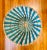Turquoise 1970s Mid-Century Modern Woven Outdoor Side Table For Sale - Image 8 of 8
