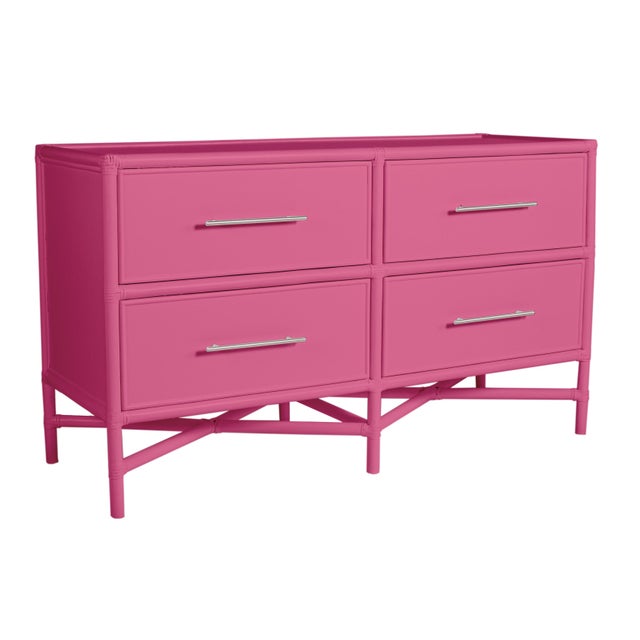 Contemporary Verona Four-Drawer Dresser in Hot Pink For Sale - Image 3 of 6