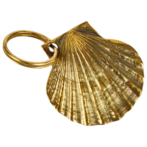 Carl Auböck Model #5663 'Shell' Brass Figurine Keyring