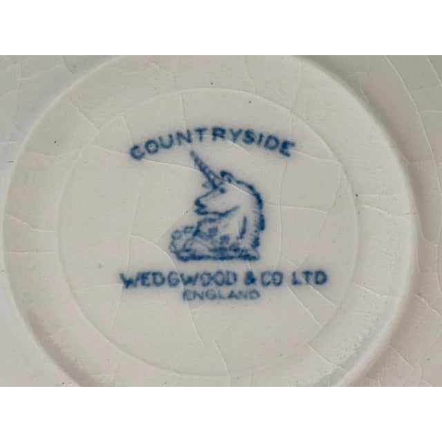 Mid 20th Century Blue and White Wall Plate Grouping / Collection - Set of 9 For Sale - Image 9 of 12