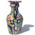 Art Deco Vintage Murano Fratelli Toso Millefiori Flower Mosaic Rainbow Colors Italian Art Glass Double Handle Vase For Sale - Image 3 of 10