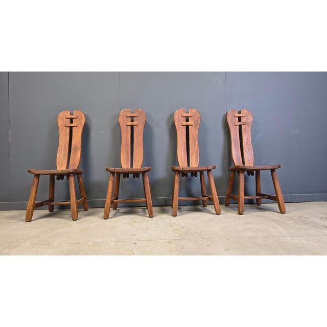 Vintage Dining Chairs from Depuydt, Belgium, 1960s, Set of 4 For Sale - Image 11 of 14