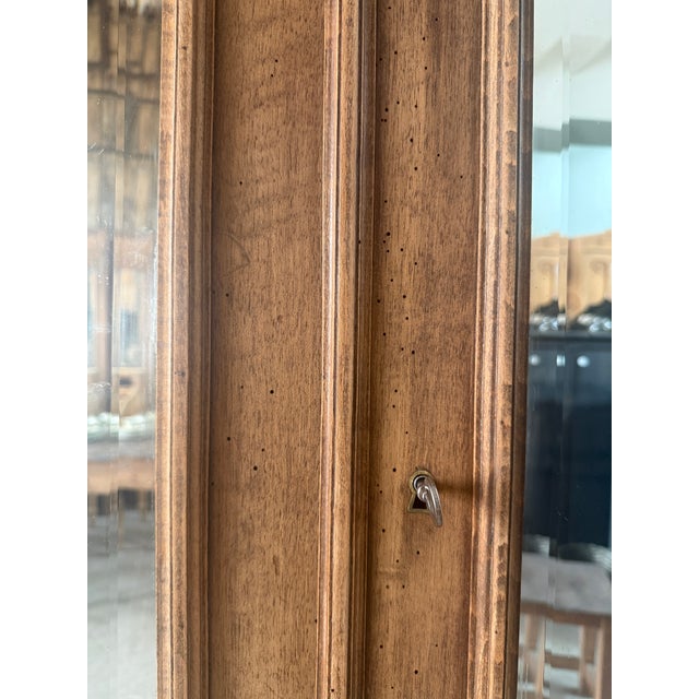 Large Antique Louis XVI Style Wardrobe with Mirror, 1890s For Sale - Image 14 of 15