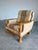 Vintage Danish Brutalist Henning Kjaernulf Style Lounge Chair. Light cream wool upholstery with traditional Scandinavian...