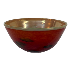 Cohn-Stone Studios Amber Hand Blown Glass Bowl