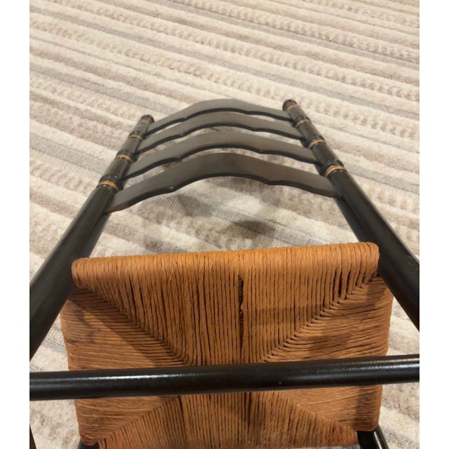 Metal Set of 2 Vintage Ladder-Back Chairs in Hitchcock Manner For Sale - Image 7 of 7