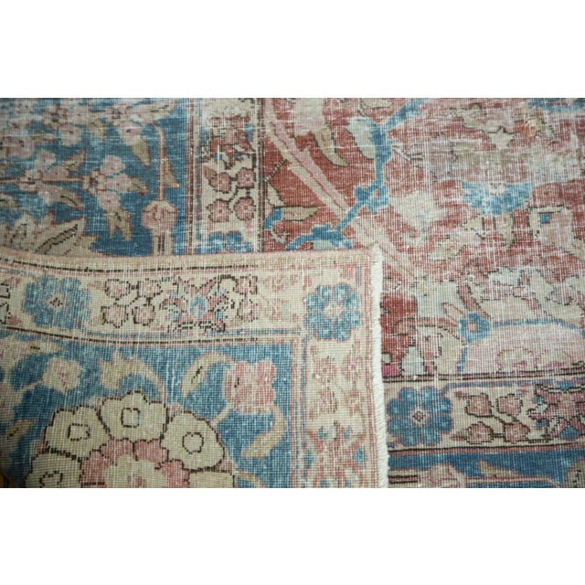Red Vintage Distressed Tabriz Rug - 10'10" X 13'9" For Sale - Image 8 of 13