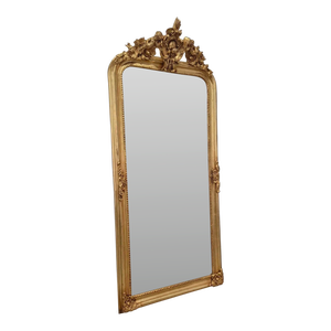 Antique French Louis XVI Style Giltwood Beveled Mirror