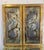 A refined pair of reverse-painted mirrored panels, exquisitely detailed with classical female figures draped in flowing...