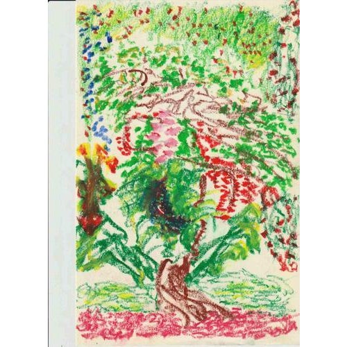 This original drawing by Alfredo Pizzi presents a vivid, expressive interpretation of natural elements, rendered with oil...