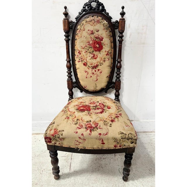 Napoleon III Lounge Chair in Wood For Sale - Image 14 of 14