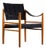 Safari Chair in Oak and Leather For Sale