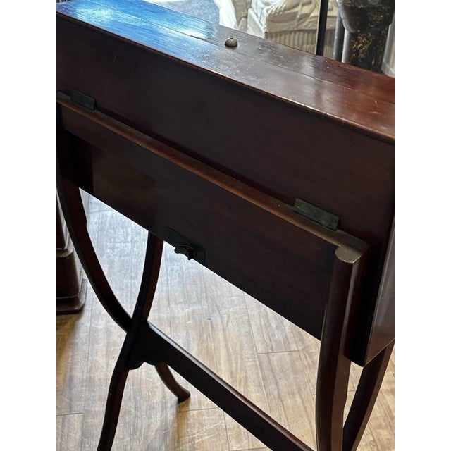 English Victorian Folding Campaign Desk with Fitted Interior For Sale - Image 12 of 18