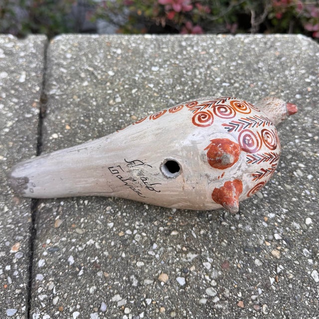 Ecru Vintage Tonala Bird Sculpture Signed by Amado Galván For Sale - Image 8 of 11