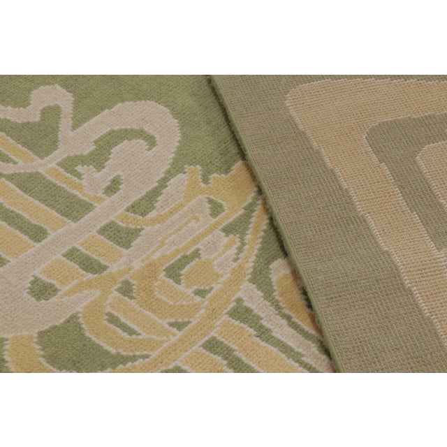 Rug & Kilim's Guimard Art Nouveau Inspired Rug, Green With Elegant Floral Frame For Sale - Image 9 of 9