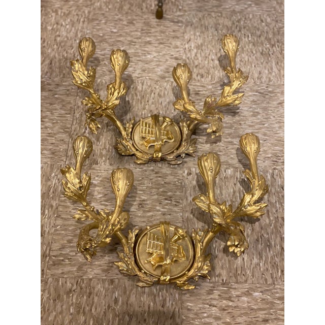 Edward F. Caldwell & Co. 1900's Neoclassical Caldwell Sconces 4 Lights - Pair For Sale - Image 4 of 4